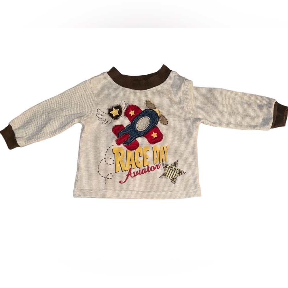3 FOR $10 LITTLE REBELS 18M Tan Waffle Knit Long Sleeve Top